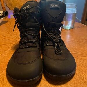 44EU Realfoot Barefoot Highlander Black Winter Boot Widest Toe Box Zero Drop
